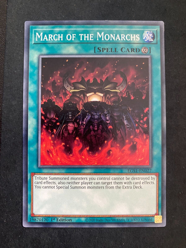 Yugioh March of the Monarchs EGS1-EN027 Common 1st Edition LP
