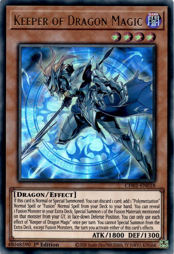 Yugioh Keeper of Dragon Magic CH01-EN018 Ultra Rare 1st Edition NM