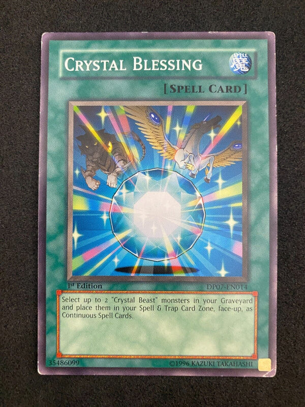 Yugioh Crystal Blessing DP07-EN014 1st Edition Common MP-LP