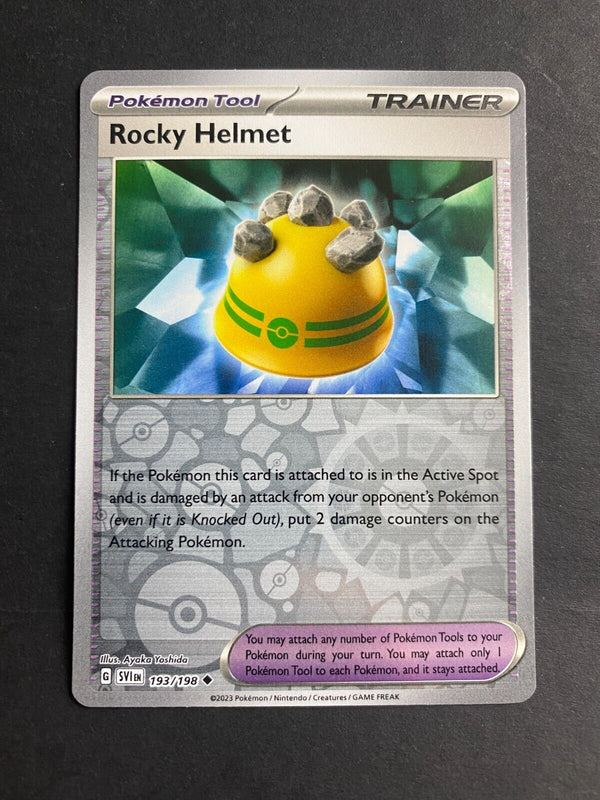 Pokemon Rocky Helmet 193/198 Scarlet Violet Base Reverse Holo NM