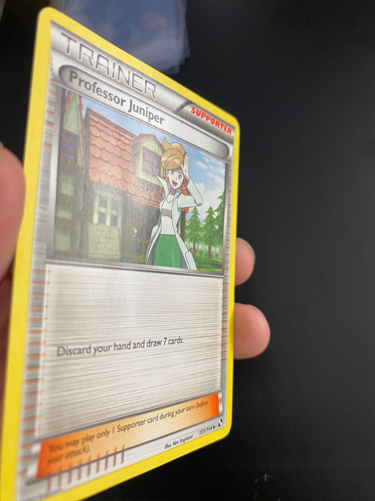 Pokemon Professor Juniper 101/114 Black White Base Non Holo BEND