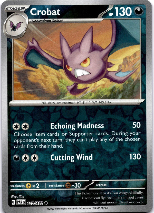 Pokemon Crobat 112/182 Paradox Rift Reverse Holo NM