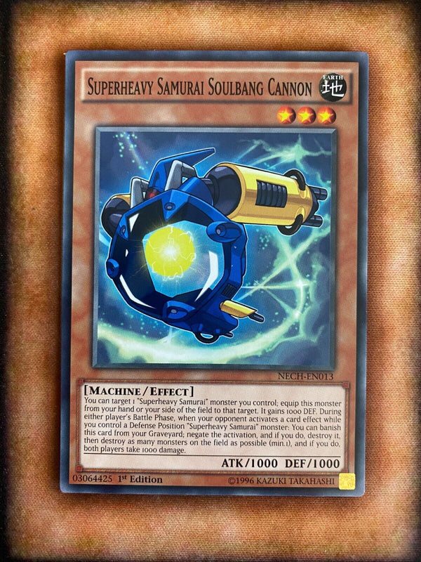 Yugioh Superheavy Samurai Soulbang Cannon NECH-EN013 Common 1st Edition VLP/NM