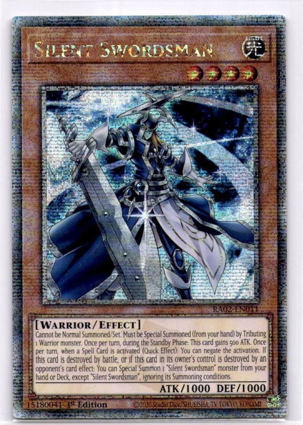 Yugioh Silent Swordsman RA02-EN011 Quarter Century Rare 1st Edition NM