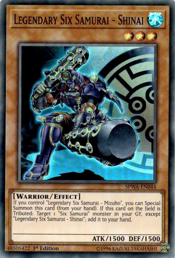 Yugioh Legendary Six Samurai - Shinai SPWA-EN044 Super Rare 1st Edition NM