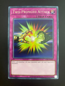 Yugioh Two-Pronged Attack LOB-EN061 Rare Unlimited Edition NM/MINT