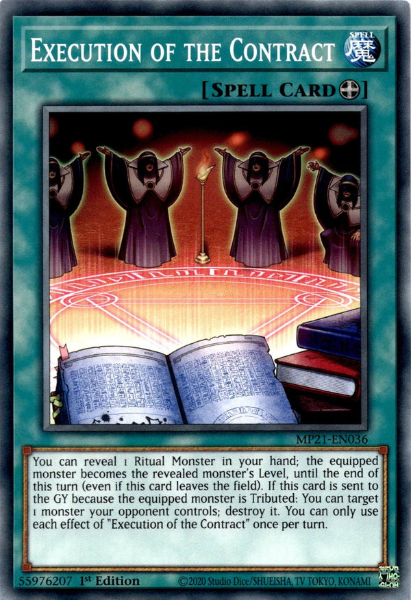 Yugioh Execution of the Contract MP21-EN036 Common 1st Edition NM