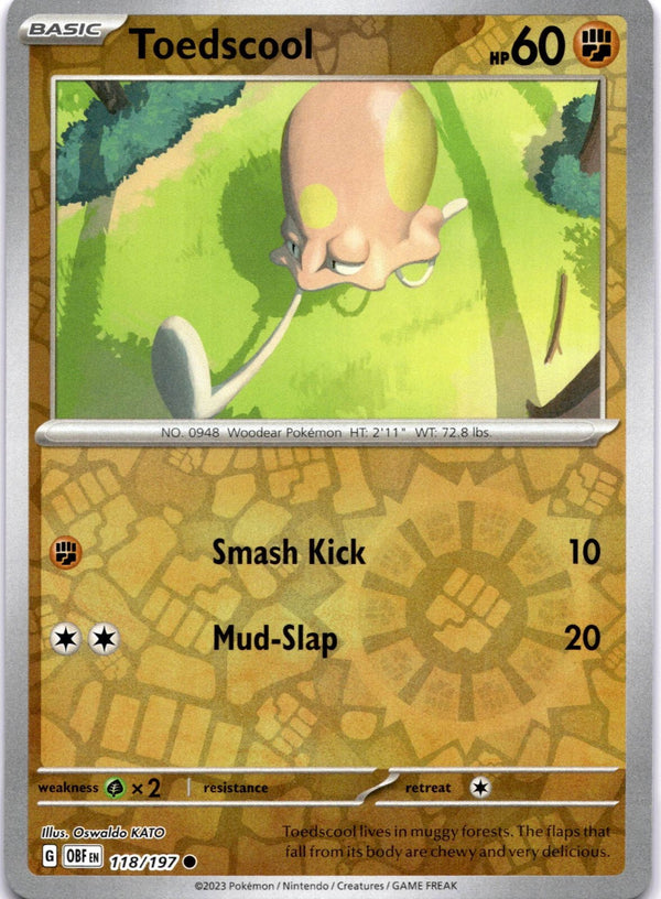 Pokemon Toedscool 118/197 Paldea Evolved Reverse Holo NM