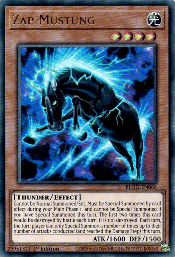 Yugioh Zap Mustung BLGG-EN066 Ultra Rare 1st Edition NM