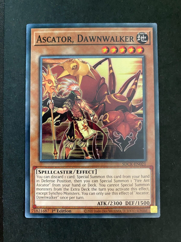 Yugioh Ascator, Dawnwalker SDCK-EN021 Common 1st Edition NM