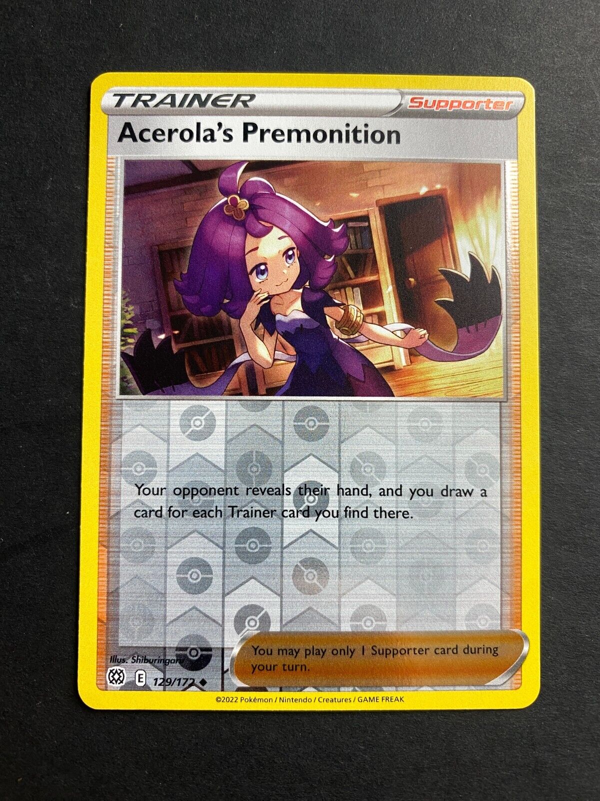 Pokemon Acerola's Premonition 129/172 Brilliant Stars Reverse Holo LP