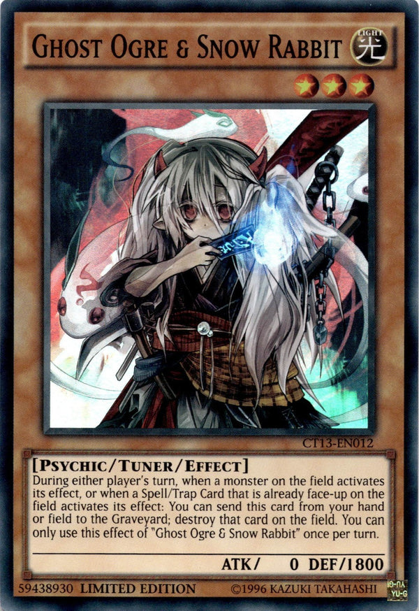 Yugioh Ghost Ogre & Snow Rabbit CT13-EN012 Super Rare Limited Edition LP