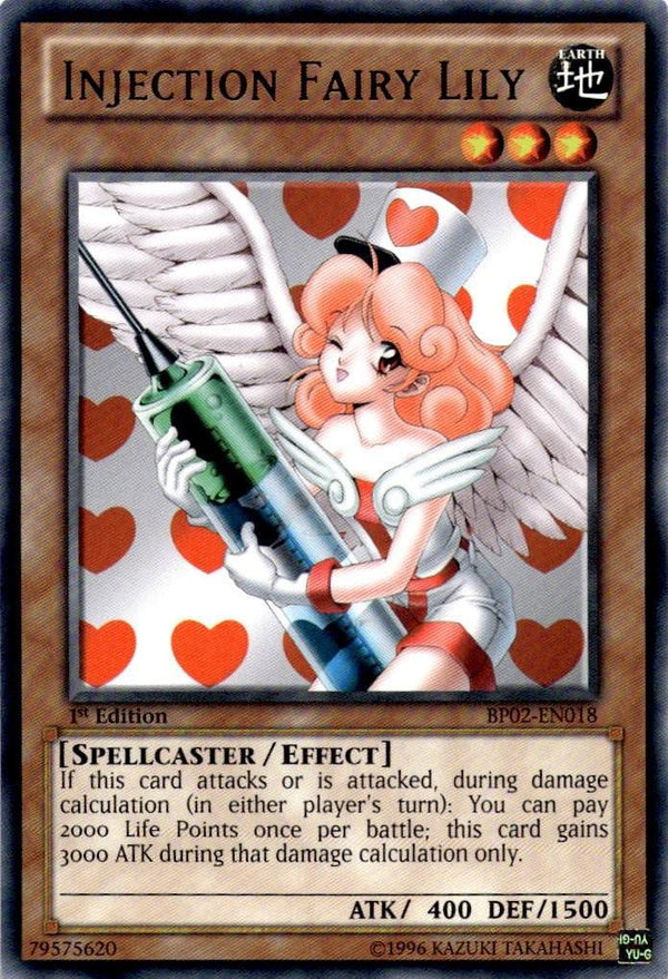Yugioh Injection Fairy Lily BP02-EN018 Rare 1st Edition NM