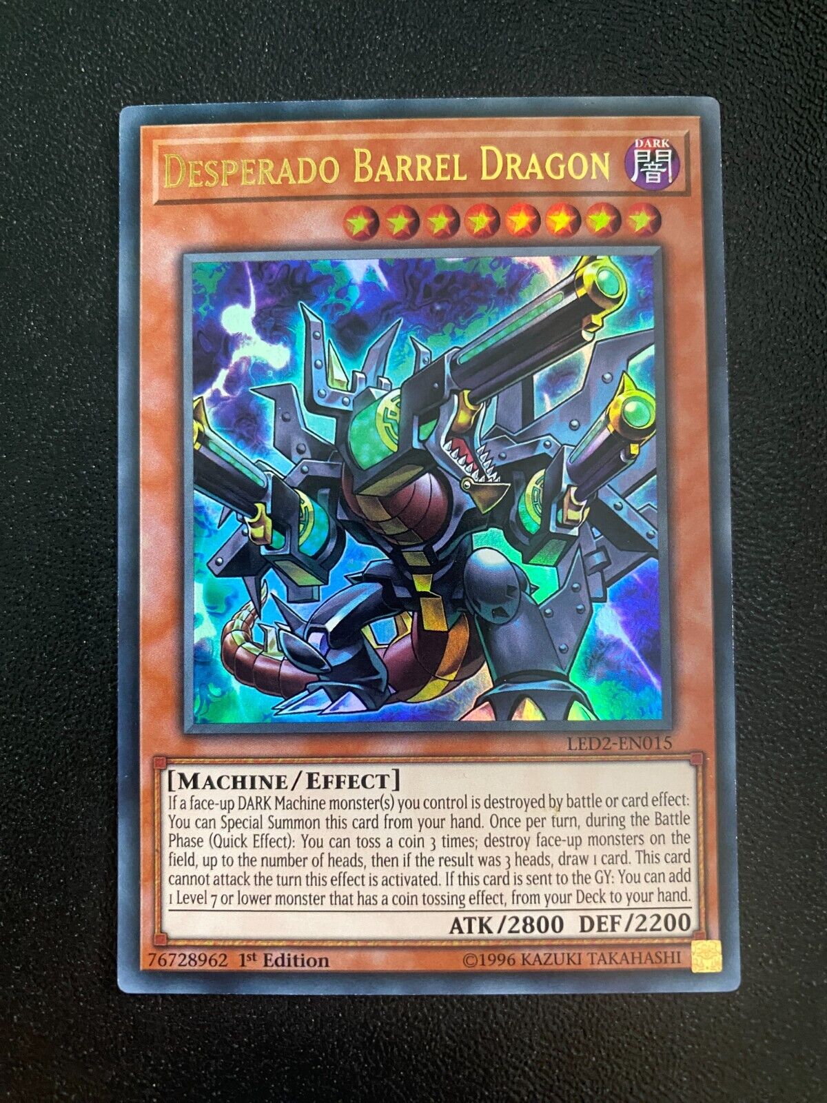 Yugioh Desperado Barrel Dragon LED2-EN015 Ultra Rare 1st Edition MP