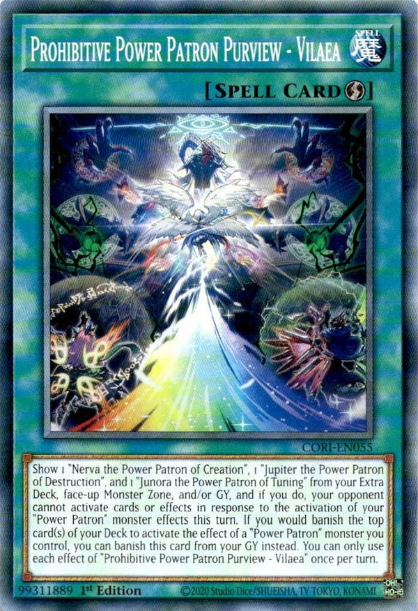 Yugioh Prohibitive Power Patron Purview - Vilaea CORI-EN055 Common 1st Edit NM