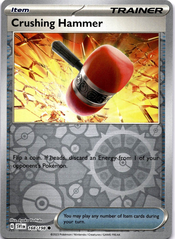 Pokemon Crushing Hammer 168/198 Scarlet Violet Base Reverse Holo NM