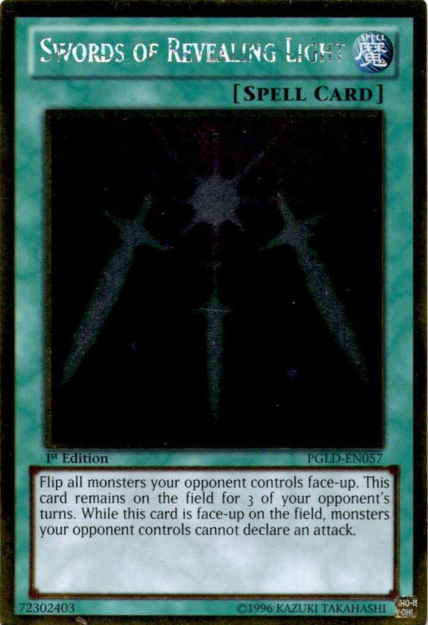 Yugioh Swords of Revealing Light PGLD-EN057 Gold Rare 1st Edition LP