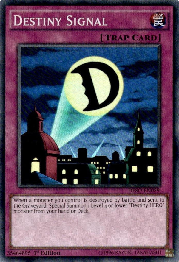 Yugioh Destiny Signal DESO-EN059 Super Rare 1st Edition LP/NM