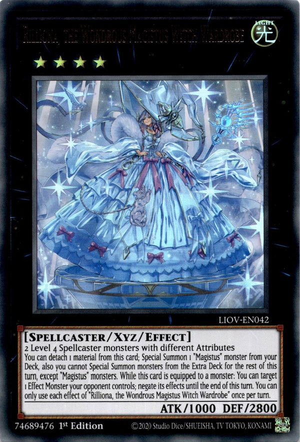 Yugioh Rilliona, the Wondrous Magistus Witch Wardrobe LIOV-EN042 Ultra Rare NM