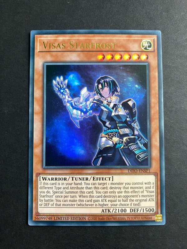 Yugioh Visas Starfrost DIFO-ENSP1 Ultra Rare 1st Edition LP
