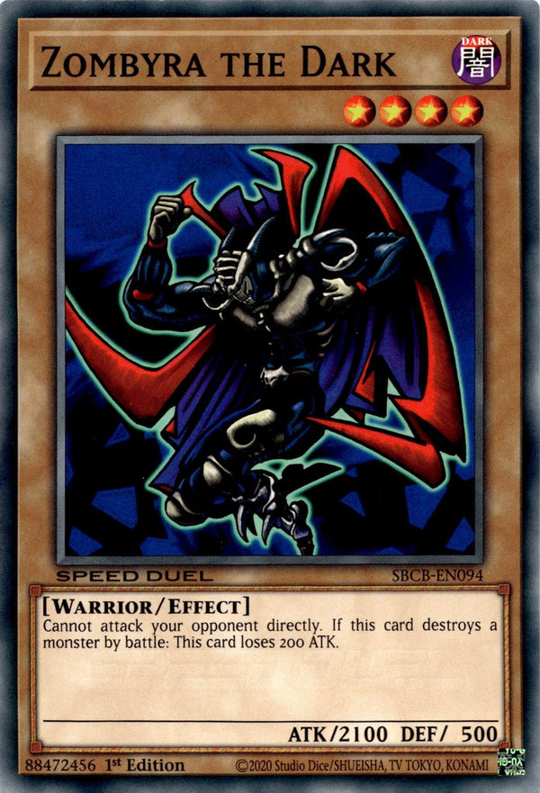 Yugioh Zombyra the Dark SBCB-EN094 Speed Duel Common 1st Edition NM
