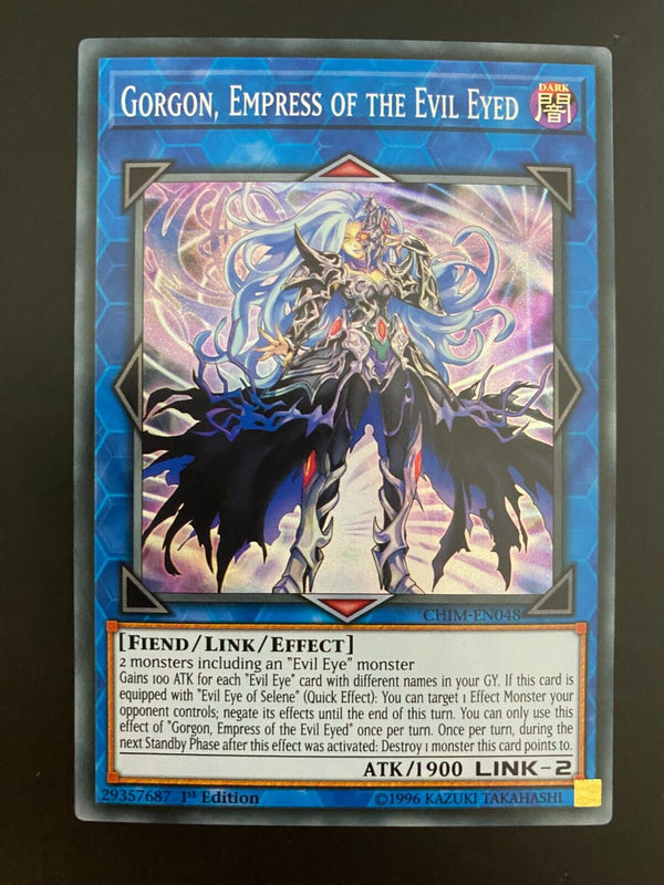 Yugioh Gorgon, Empress of the Evil Eyed CHIM-EN048 1st Edition Ultra Rare NM