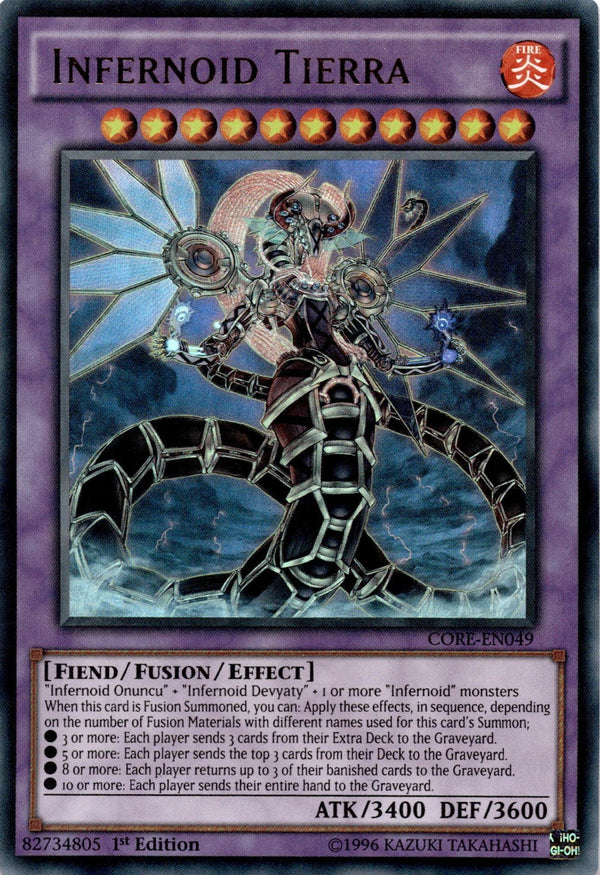 Yugioh Infernoid Tierra CORE-EN049 Ultra Rare 1st Edition VLP/NM