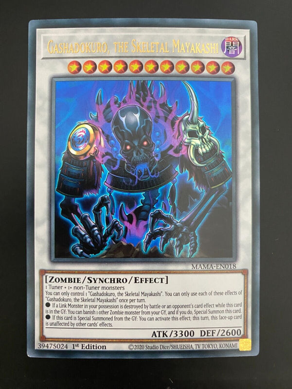 Yugioh Gashadokuro, The Skeletal Mayakashi MAMA-EN018 1st Ed Ultra Rare NM-MINT