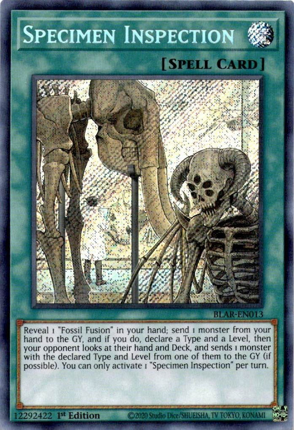 Yugioh Specimen Inspection BLAR-EN013 Secret Rare 1st Edition NM