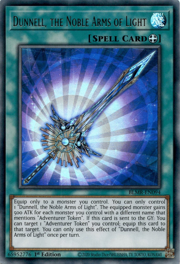 Yugioh Dunnell, the Noble Arms of Light BLMR-EN094 Ultra Rare 1st Edition NM