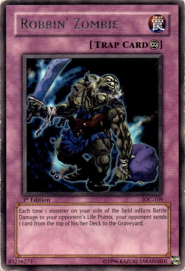 Yugioh Robbin' Zombie IOC-109 Rare 1st Edition HP