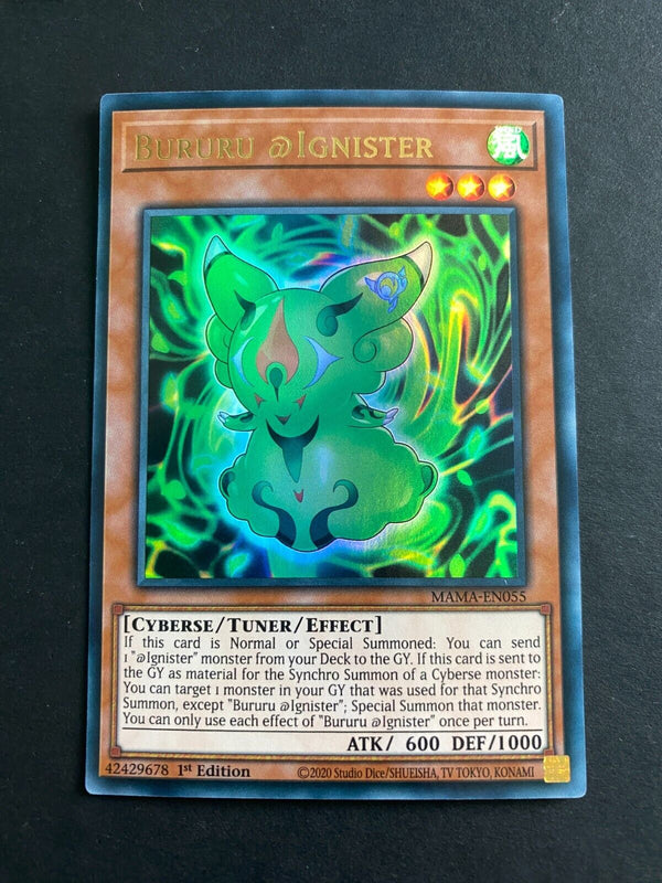 Yugioh Bururu @Ignister MAMA-EN055 Ultra Rare 1st Edition NM