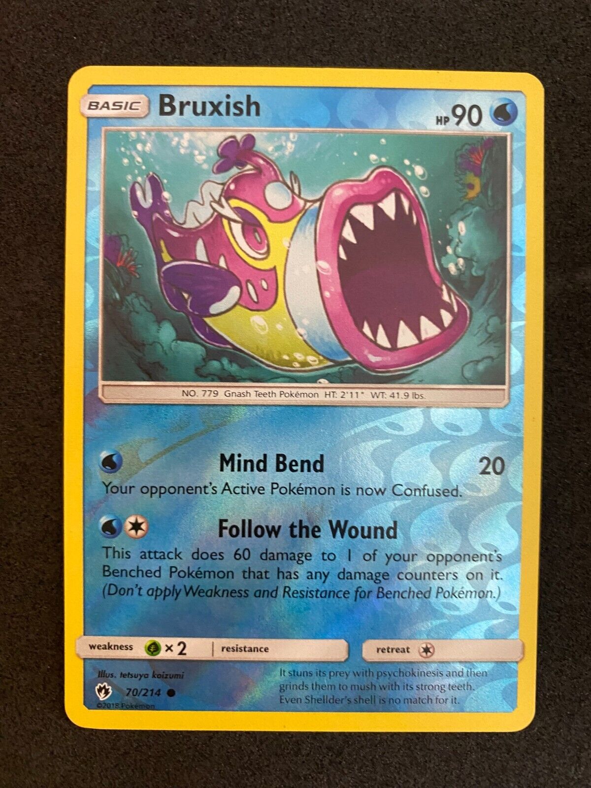 Pokemon Bruxish 70/214 Lost Thunder Reverse Holo NM-MINT