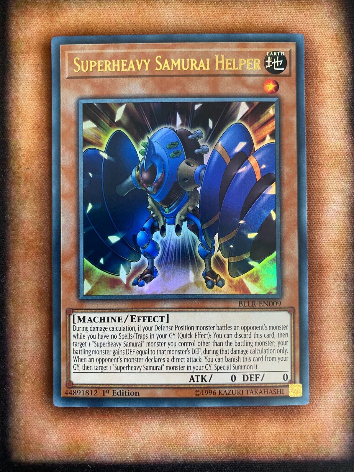 Yugioh Superheavy Samurai Helper BLLR-EN009 Ultra Rare 1st Edition NM/MINT