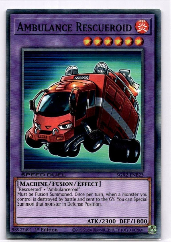 Yugioh Ambulance Rescueroid SGX2-ENB23 Common 1st Edition NM