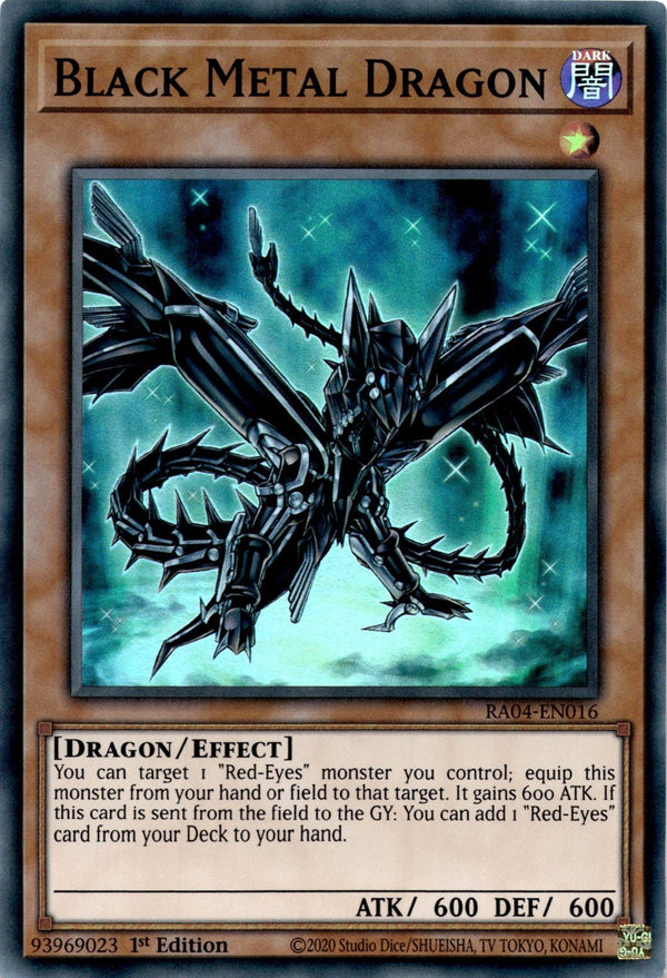 Yugioh Black Metal Dragon RA04-EN016 Super Rare 1st Edition NM