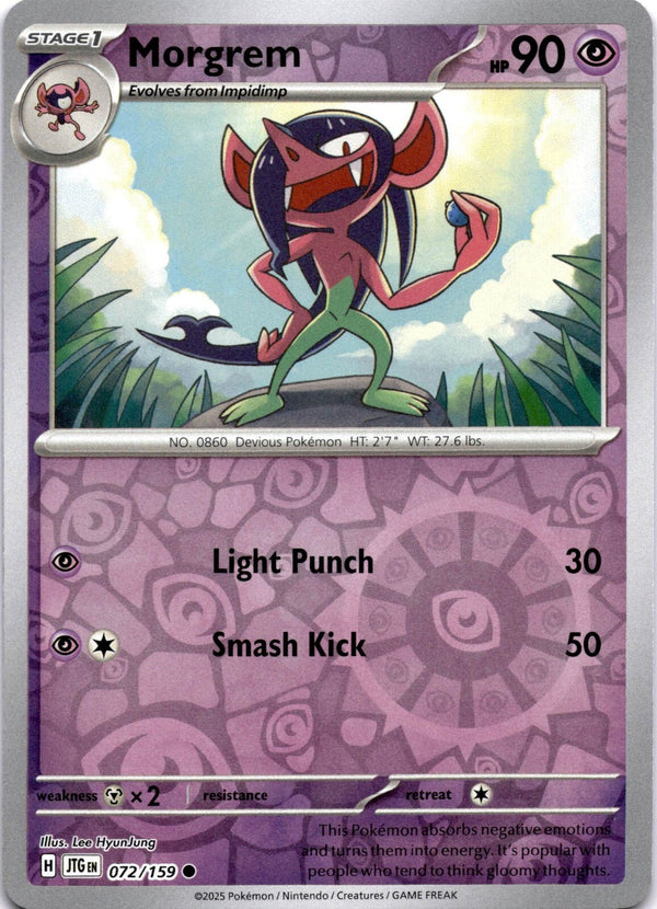 Pokemon Morgrem 072/159 Journey Together Reverse Holo NM