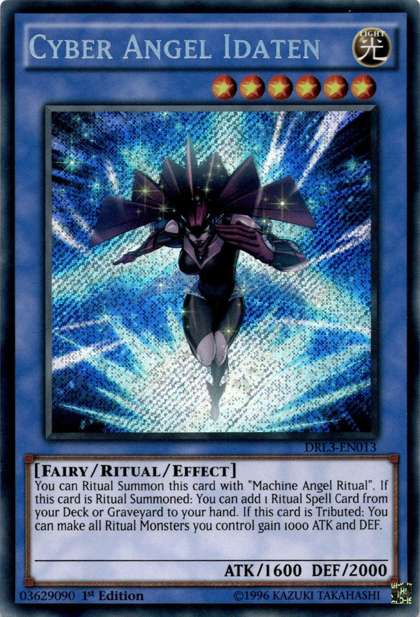 Yugioh Cyber Angel Idaten DRL3-EN013 Secret Rare 1st Edition LP