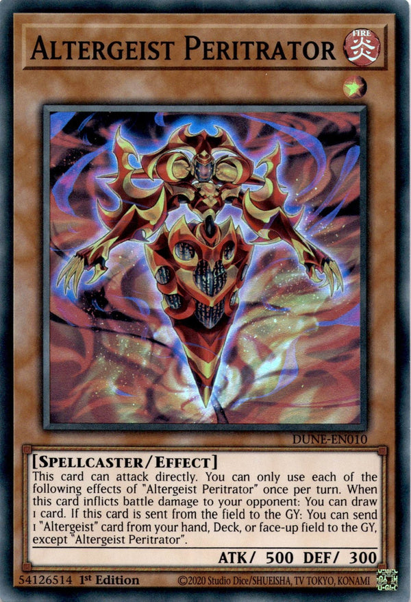 Yugioh Altergeist Peritrator DUNE-EN010 Super Rare 1st Edition NM
