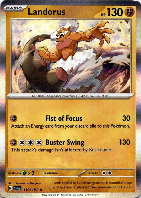 Pokemon Landorus 110/191 Surging Sparks Holo NM