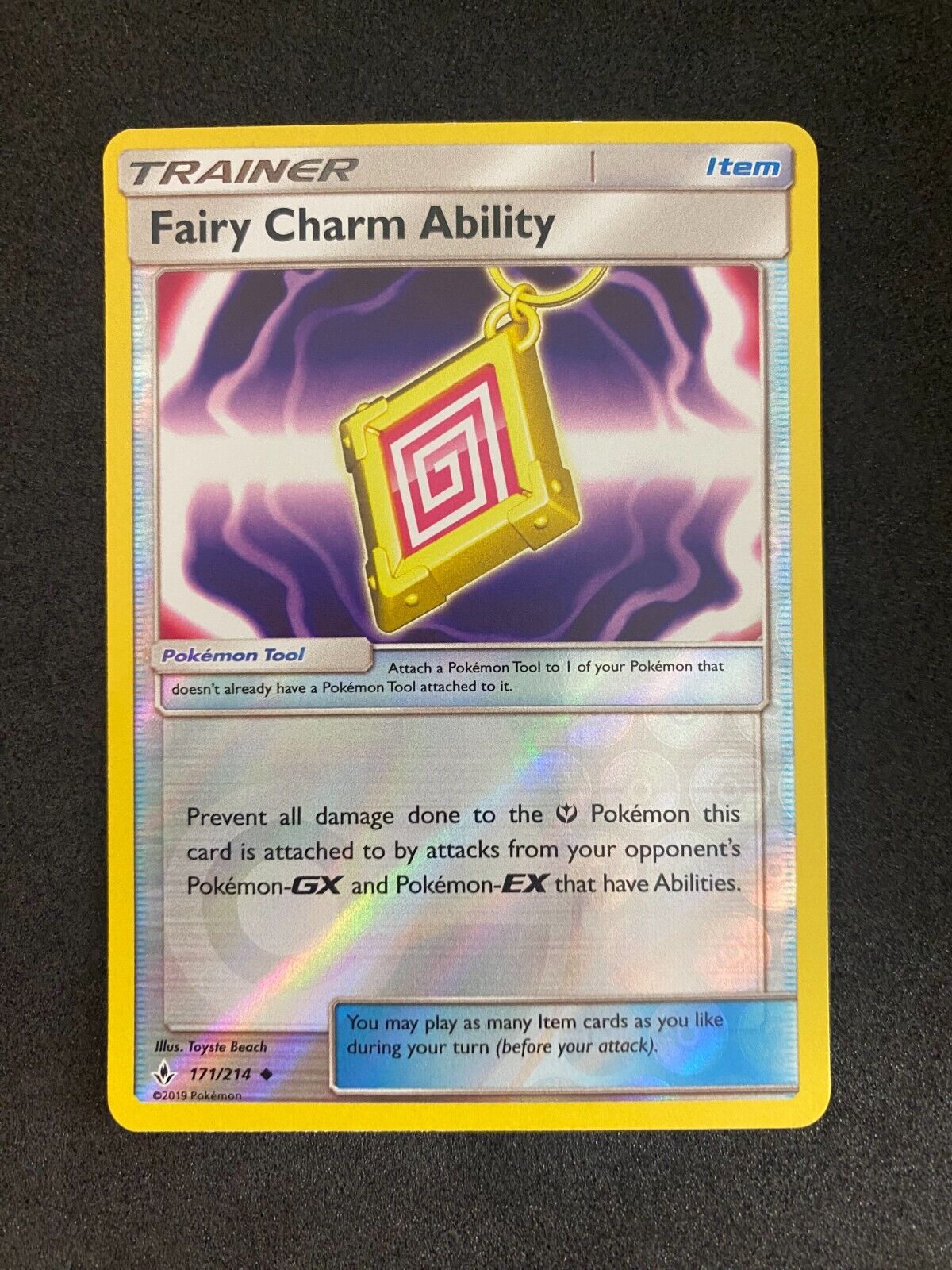 Pokemon Fairy Charm Ability 171/214 Unbroken Bonds Reverse Holo NM