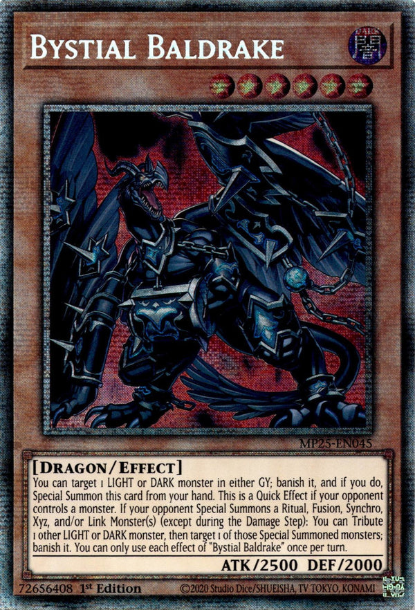 Yugioh Bystial Baldrake MP25-EN045 Starlight Rare 1st Edition NM