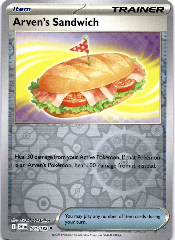Pokemon Arven's Sandwich 161/182 Destined Rivals Reverse Holo NM
