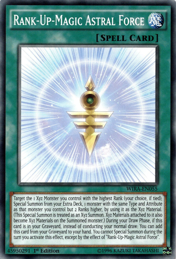 Yugioh Rank-Up-Magic Astral Force WIRA-EN055 Common 1st Edition VLP/NM