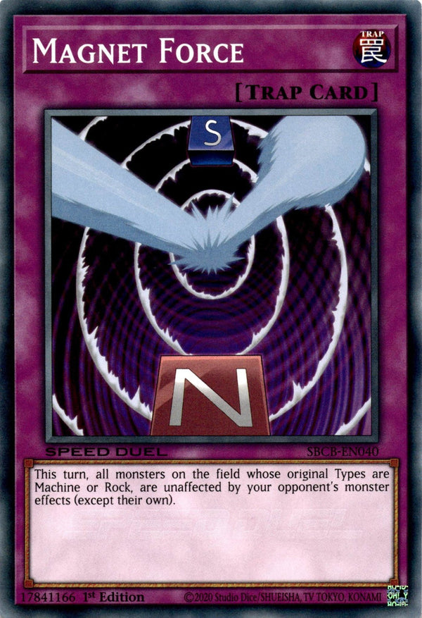 Yugioh Magnet Force SBCB-EN040 Speed Duel Common 1st Edition NM