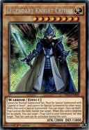 Yugioh Legendary Knight Critias DRL2-EN002 Secret Rare 1st Edition VLP/NM