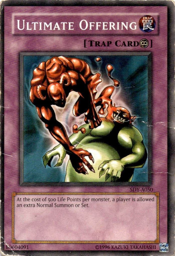 Yugioh Ultimate Offering SDY-A050 Common Unlimited Edition DAMAGED