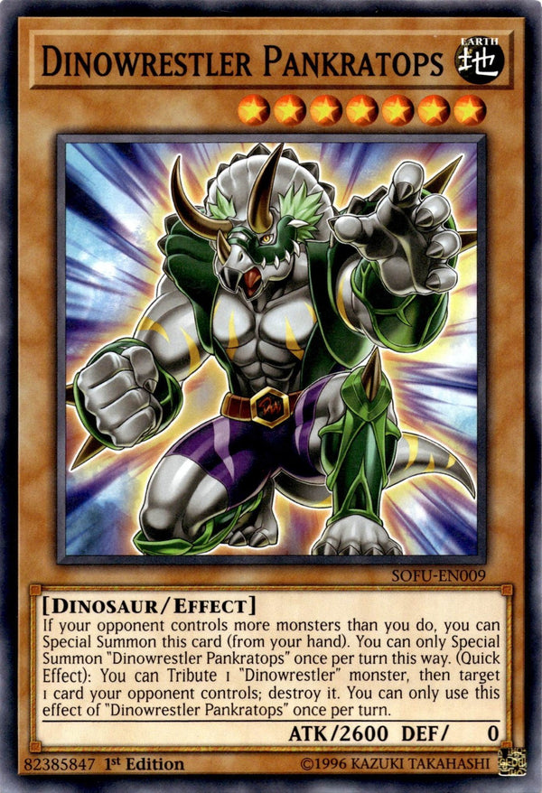 Yugioh Dinowrestler Pankratops SOFU-EN009 Common 1st Edition LP