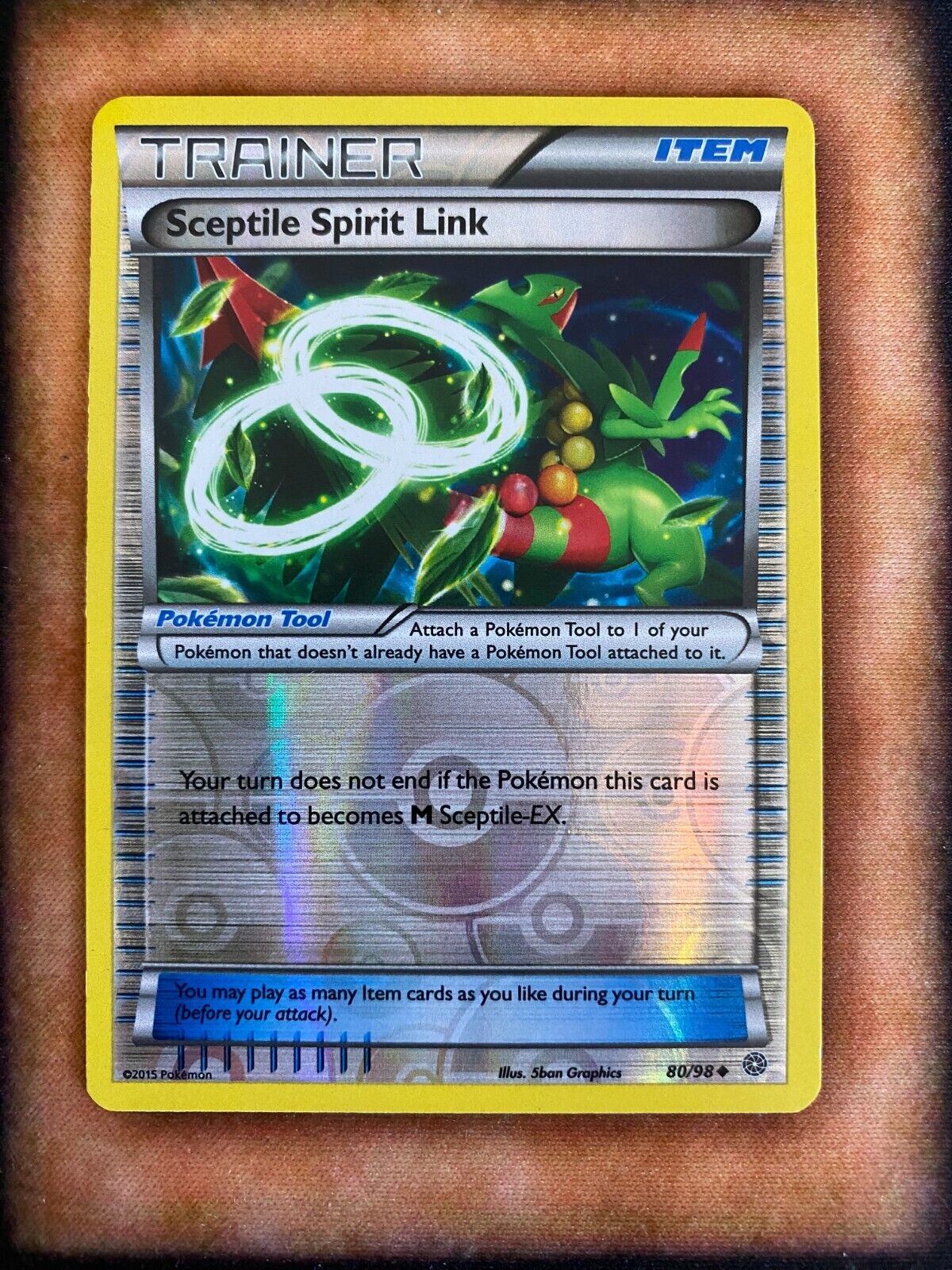 Pokemon Sceptile Spirit Link 80/98 Ancient Origins Reverse Holo LP/VLP