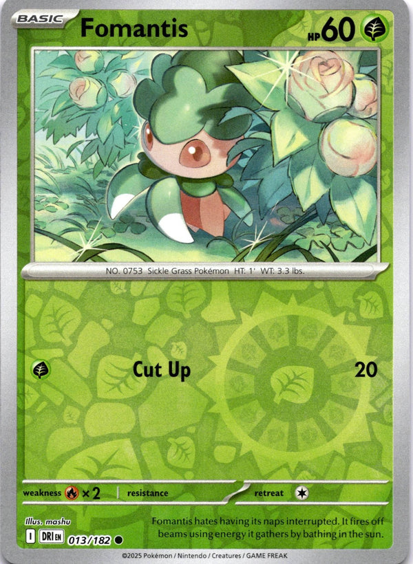 Pokemon Fomantis 013/182 Destined Rivals Reverse Holo NM